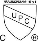 NSF/ANSI/CAN 61 Q1 C UPC Mark of Conformity